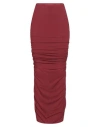 Rick Owens Woman Maxi Skirt Burgundy Size 4 Cupro, Elastane In Red