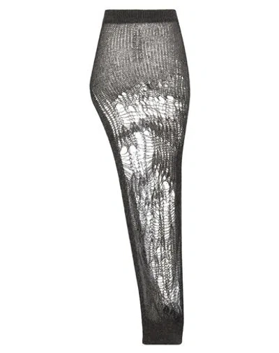 Rick Owens Woman Maxi Skirt Charcoal Size M Polyamide, Mohair Wool, Wool In Grey