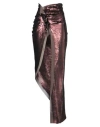Rick Owens Woman Maxi Skirt Chocolate Brown Size 2 Silk, Polyester