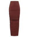 Rick Owens Woman Maxi Skirt Chocolate Brown Size 4 Cupro, Elastane In Brown