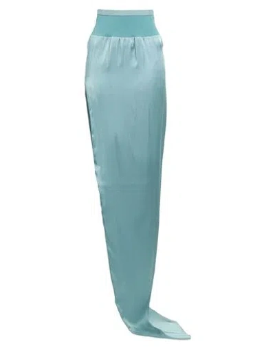 Rick Owens Woman Maxi Skirt Deep Teal Size 6 Acetate, Viscose In Blue