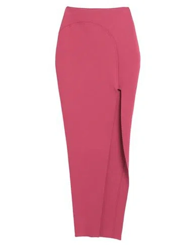 Rick Owens Woman Maxi Skirt Garnet Size S Viscose, Polyester, Polyamide, Elastane In Pink