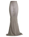 Rick Owens Woman Maxi Skirt Grey Size 2 Cupro, Elastane