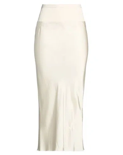 Rick Owens Woman Maxi Skirt Ivory Size 4 Acetate, Viscose In White