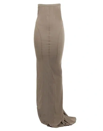 Rick Owens Woman Maxi Skirt Khaki Size 6 Cotton In Brown