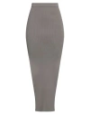 Rick Owens Woman Maxi Skirt Khaki Size L Viscose, Polyester, Polyamide, Elastane In Gray