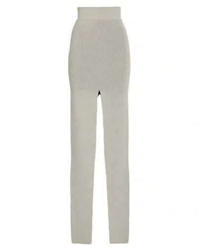 Rick Owens Woman Maxi Skirt Khaki Size S Virgin Wool In Gray