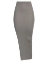 Rick Owens Woman Maxi Skirt Red Size Xs Virgin Wool, Polyamide, Elastane In Grey