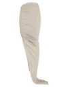 Rick Owens Woman Maxi Skirt Light Grey Size 4 Cotton
