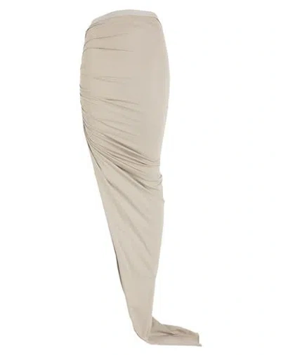 Rick Owens Woman Maxi Skirt Light Grey Size 4 Cotton In Grey