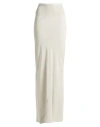 Rick Owens Woman Maxi Skirt Light Grey Size 8 Silk, Cotton, Polyamide