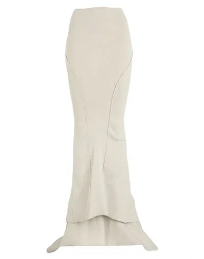 Rick Owens Woman Maxi Skirt Light Grey Size S Cashmere, Elastane, Wool