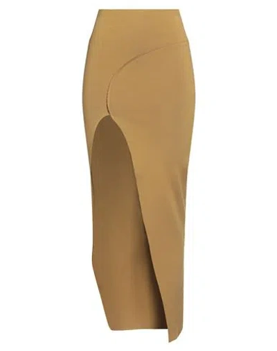 Rick Owens Woman Maxi Skirt Military Green Size S Viscose, Polyester, Polyamide, Elastane