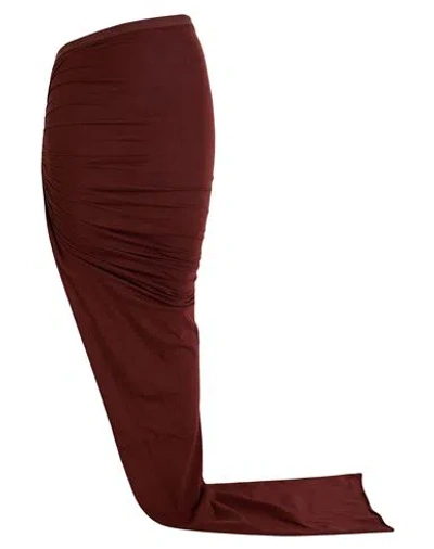 Rick Owens Woman Maxi Skirt Rust Size 4 Cotton In Red