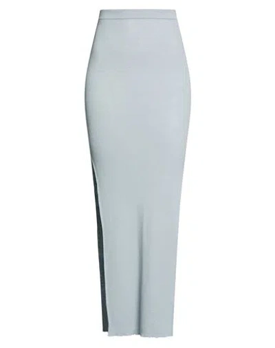 Rick Owens Woman Maxi Skirt Sky Blue Size S Virgin Wool, Polyamide, Elastane