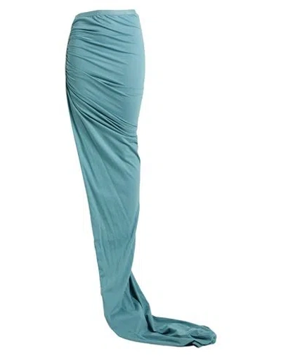 Rick Owens Woman Maxi Skirt Slate Blue Size 6 Cotton