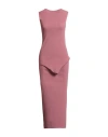 Rick Owens Woman Midi Dress Antique Rose Size M Viscose, Polyester In Pink