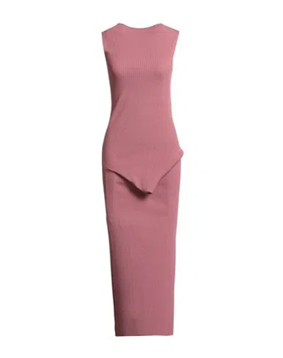 Rick Owens Woman Midi Dress Antique Rose Size M Viscose, Polyester In Pink