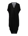 Rick Owens Woman Midi Dress Black Size 4 Cupro, Elastane