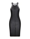 Rick Owens Woman Midi Dress Black Size 10 Viscose, Silk In Black