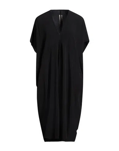 Rick Owens Woman Midi Dress Black Size 4 Acetate, Silk