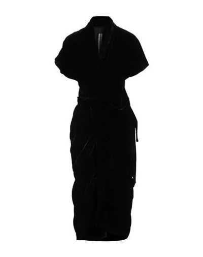 Rick Owens Woman Midi Dress Black Size 6 Viscose, Silk