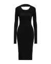 Rick Owens Woman Midi Dress Black Size L Viscose, Polyester, Polyamide, Elastane