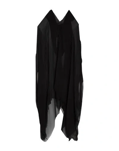 Rick Owens Woman Midi Dress Black Size Onesize Silk
