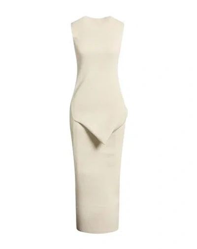 Rick Owens Woman Midi Dress Cream Size M Viscose, Polyester In Neutral