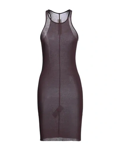 Rick Owens Woman Midi Dress Plum Size 4 Viscose, Silk In Purple