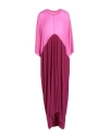 Rick Owens Two-tone Draped Crepe And Jersey Gown In Pink
