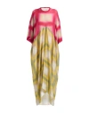 Rick Owens Woman Maxi Dress Fuchsia Size 6 Cupro, Elastane In Pink