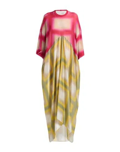 Rick Owens Woman Maxi Dress Fuchsia Size 6 Cupro, Elastane In Pink