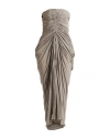 Rick Owens Woman Maxi Dress Grey Size 2 Cotton In Grey