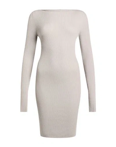 Rick Owens Woman Midi Dress Grey Size S Virgin Wool In White