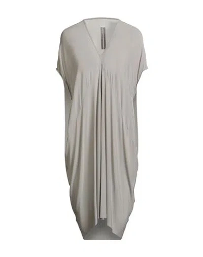 Rick Owens Woman Midi Dress Light Grey Size 4 Cupro, Elastane In Gray