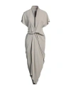 Rick Owens Woman Midi Dress Light Grey Size 8 Viscose, Acetate