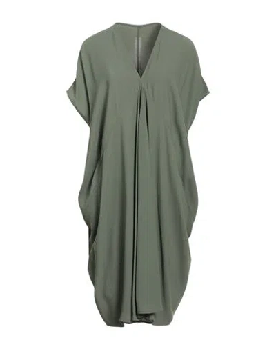Rick Owens Woman Midi Dress Military Green Size 4 Viscose, Acetate