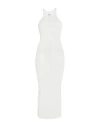 Rick Owens Woman Midi Dress Off White Size 4 Viscose, Silk