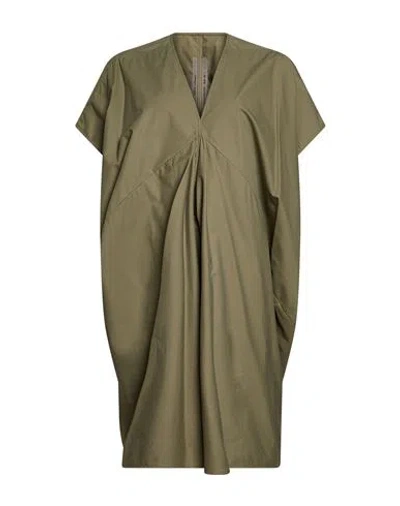 Rick Owens Woman Midi Dress Sage Green Size 6 Cotton In Brown