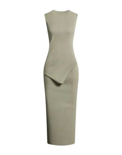 Rick Owens Woman Midi Dress Sage Green Size S Viscose, Polyester