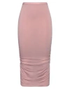 Rick Owens Woman Midi Skirt Antique Rose Size 8 Cupro, Elastane