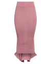 Rick Owens Woman Midi Skirt Antique Rose Size Xs Virgin Wool, Polyamide, Elastane In Pink