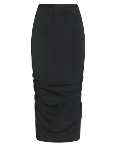 Rick Owens Woman Midi Skirt Black Size 4 Acetate, Silk