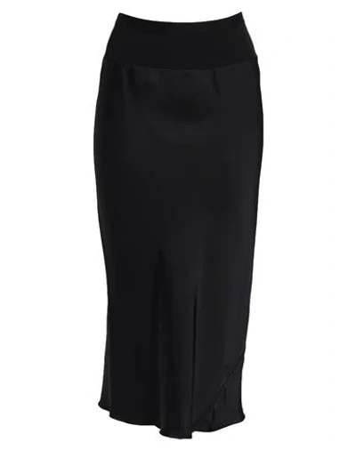 Rick Owens Woman Midi Skirt Black Size 4 Acetate, Viscose