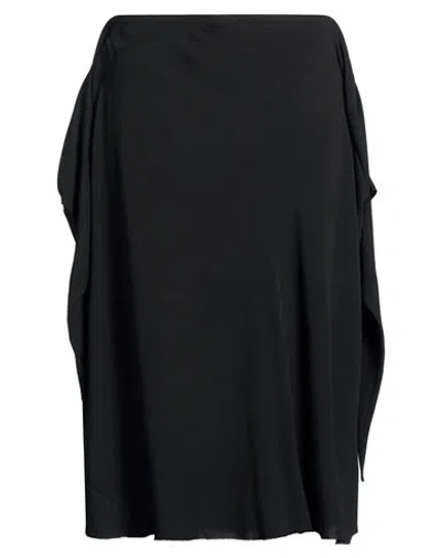 Rick Owens Woman Midi Skirt Black Size 4 Viscose, Acetate