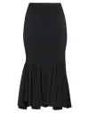 Rick Owens Bias Crepe Midi Skirt In Black