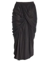 Rick Owens Woman Midi Skirt Black Size 6 Cupro In Black