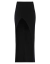 Rick Owens Woman Midi Skirt Black Size M Viscose, Polyester, Polyamide, Elastane In Black