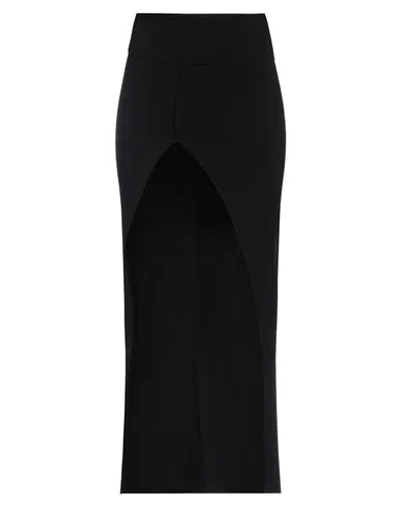 Rick Owens Woman Midi Skirt Black Size L Viscose, Polyester, Polyamide, Elastane